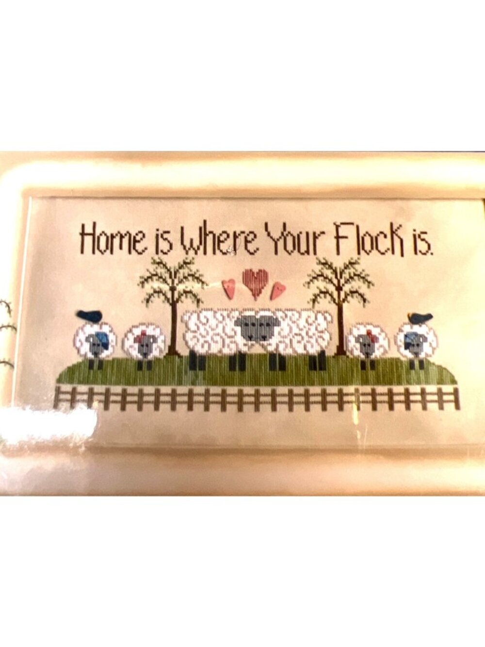 Waxing Moon Designs Wool And Whimsy Cross-Stitch Pattern "Home Is Where Your Flo